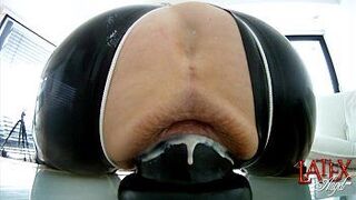 Pussy stretching with huge dildo - porn video