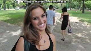 Awesome public sex adventure with hot babe - porn video