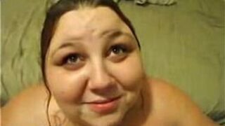 BBW suck big black cock and swallows - porn video