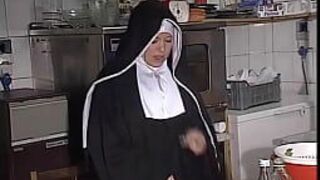 German Nun Assfucked In Kitchen - porn video