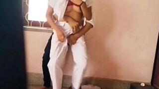 Indian school girl was fucked by her class teacher in college store room - porn video