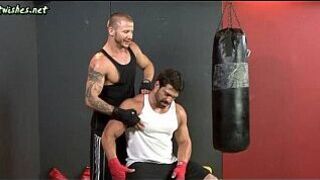 Gay boxers lick their assholes and have anal - porn video