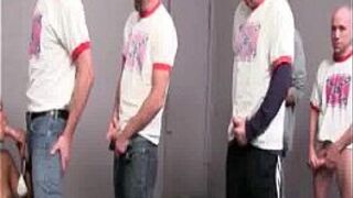 Monique Sucks Multiple White cocks - porn video