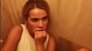 NASTY COUPLE GET CAUGHT FUCKING IN THE PUBLIC TOILET - porn video